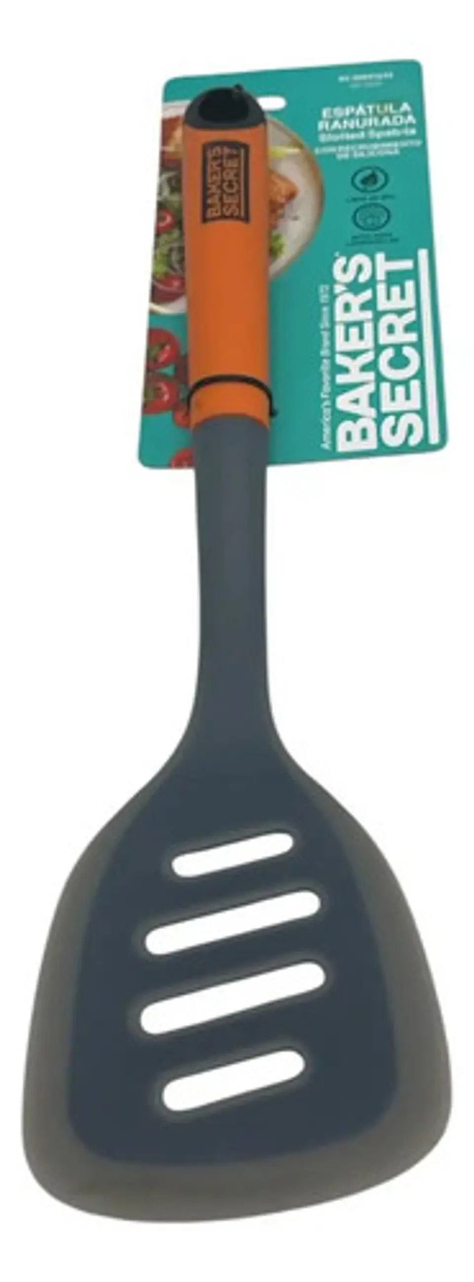 Espátula Ranurada Silicona 35cm Baker's Secret Naranja Apta Lavavajillas 3