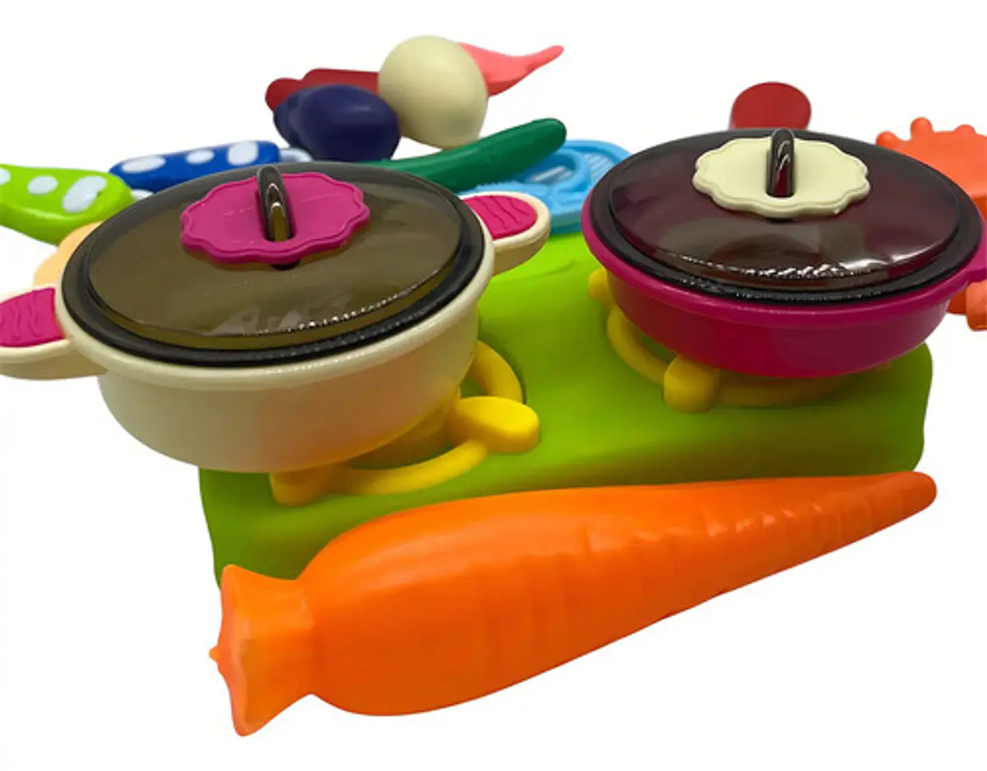 Set De Cocina De Juguete Con Platos Para Niños  Kit De 15 Piezas De Plástico Multicolor Multicolor 2 2