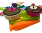 Set De Cocina De Juguete Con Platos Para Niños  Kit De 15 Piezas De Plástico Multicolor Multicolor 2 - Miniatura 2