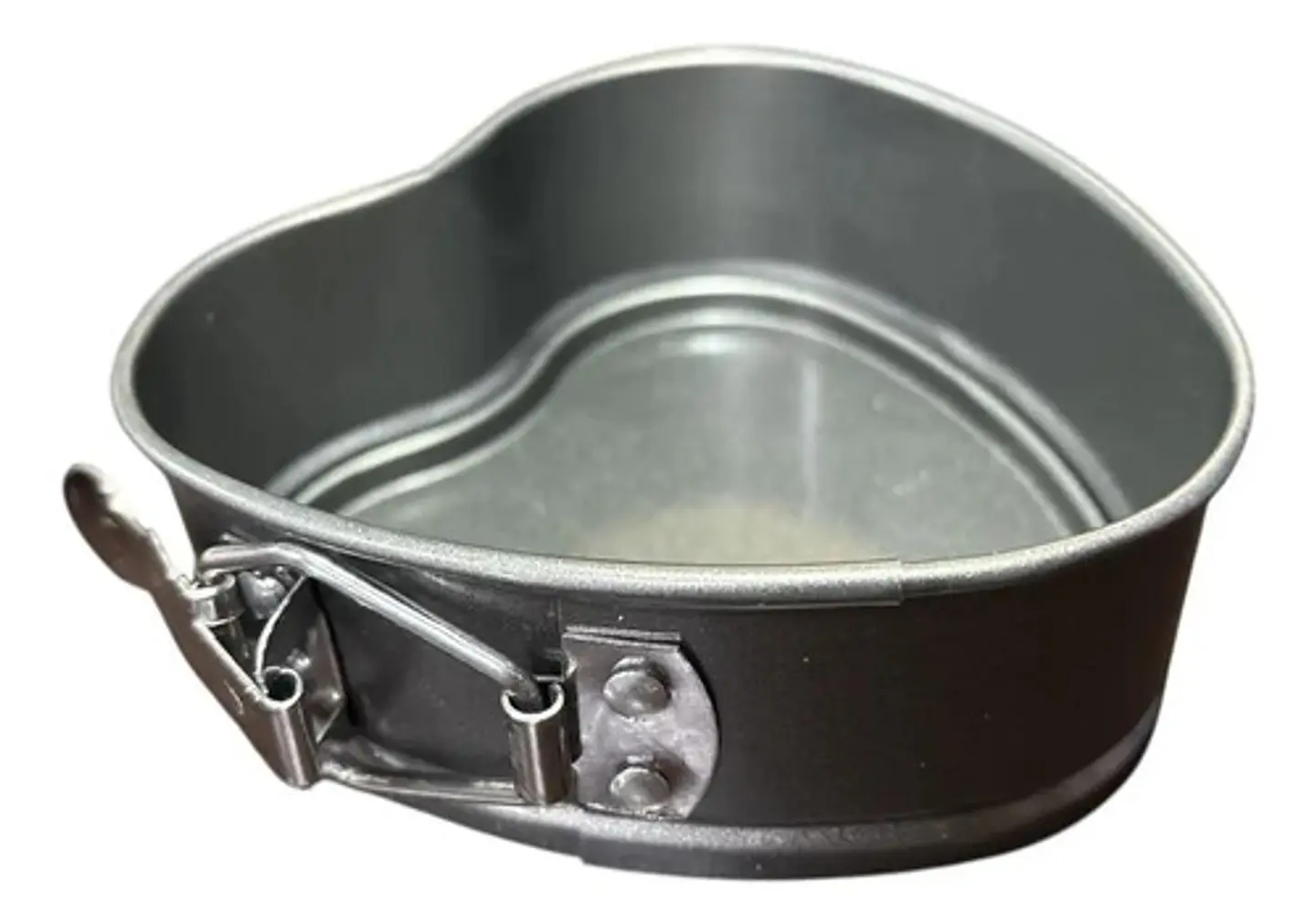 Molde Torta Desmontable Metal 13cm Cuadrado Antiadh Gris Gris-corazon 1
