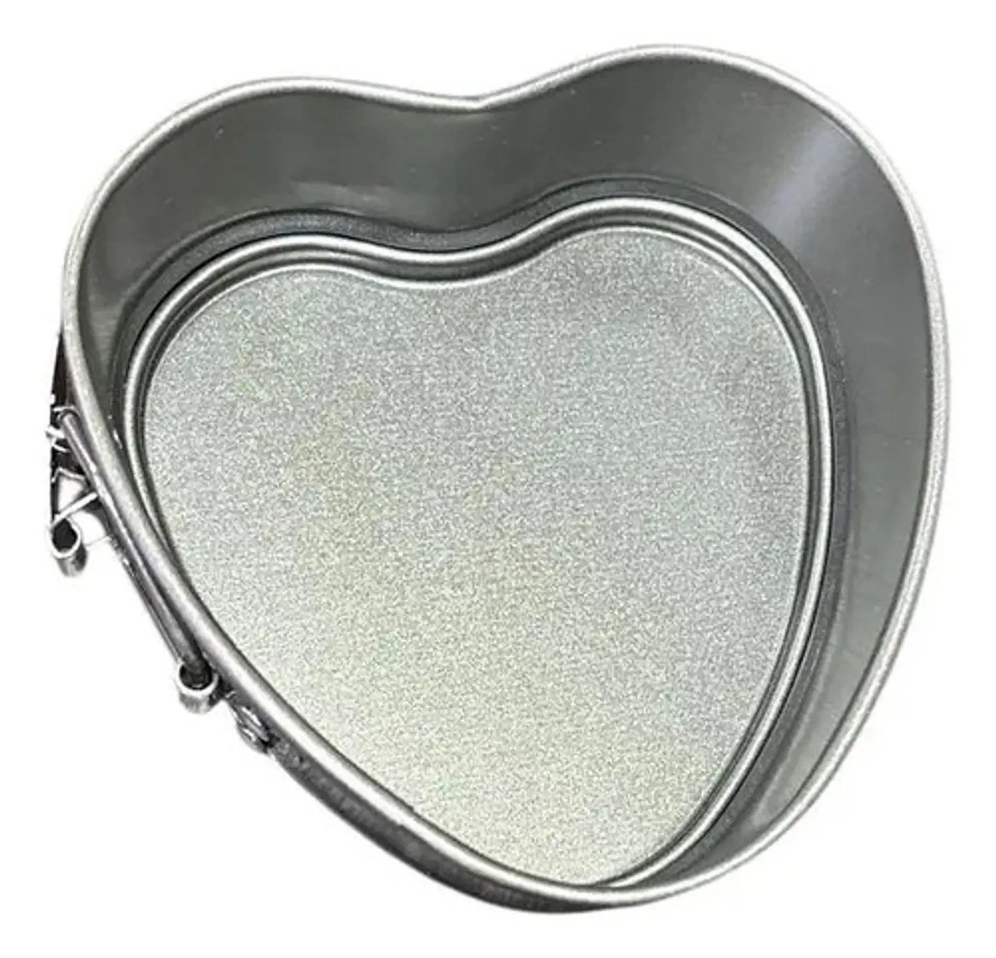 Molde Torta Desmontable Metal 13cm Cuadrado Antiadh Gris Gris-corazon 2