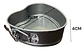 Molde Torta Desmontable Metal 13cm Cuadrado Antiadh Gris Gris-corazon - Miniatura 3