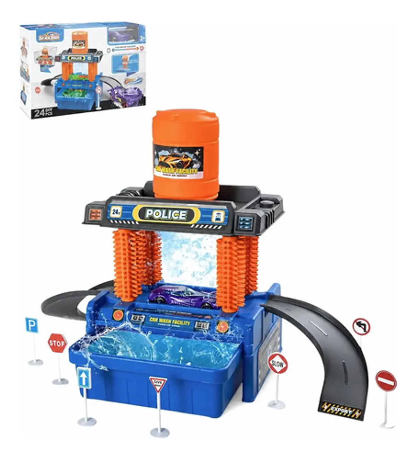 Pista Autolavado Tuto Toys Circuito Carros Cambia Color 660-s100 Azul 1