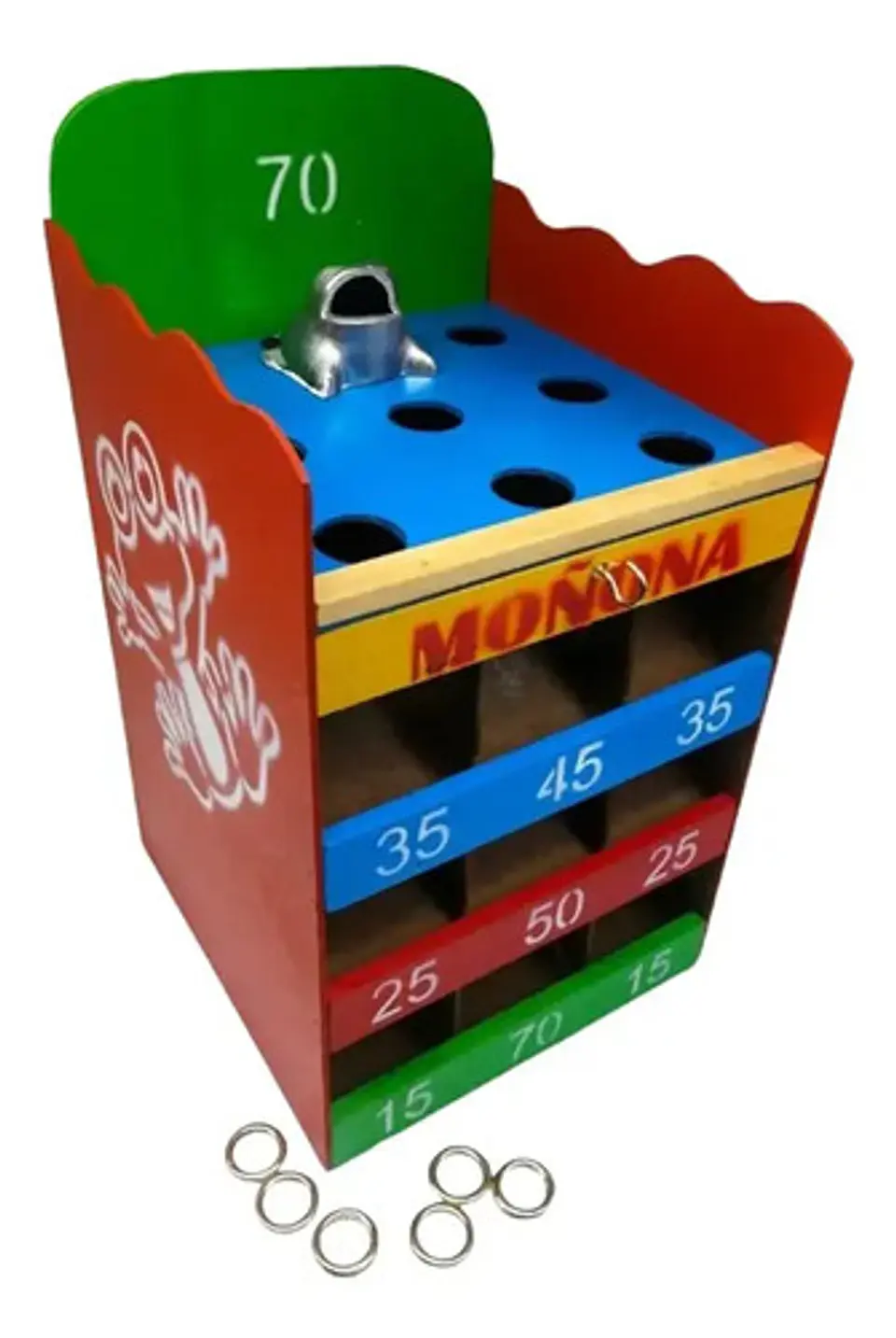 Juego De Rana Pequeña Portátil En Madera Para Mesa Artesanal 2
