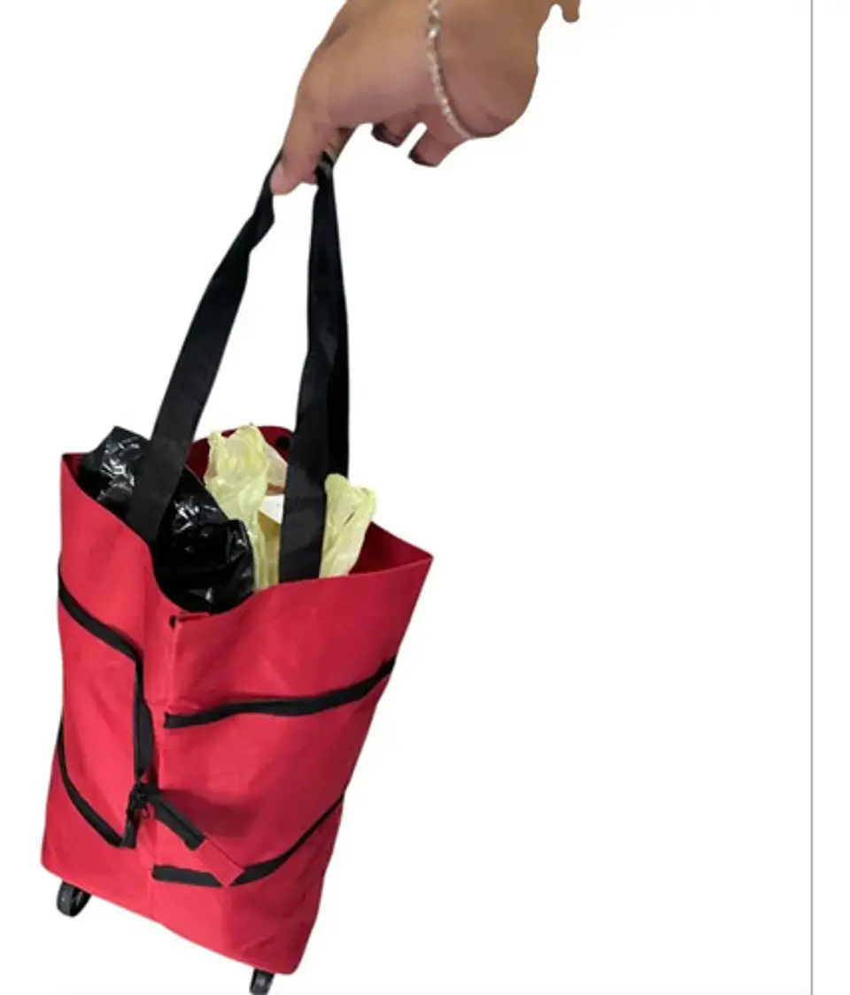 Bolsa De Mercado Carrito Compras Con Rueditas Colores Surti 3
