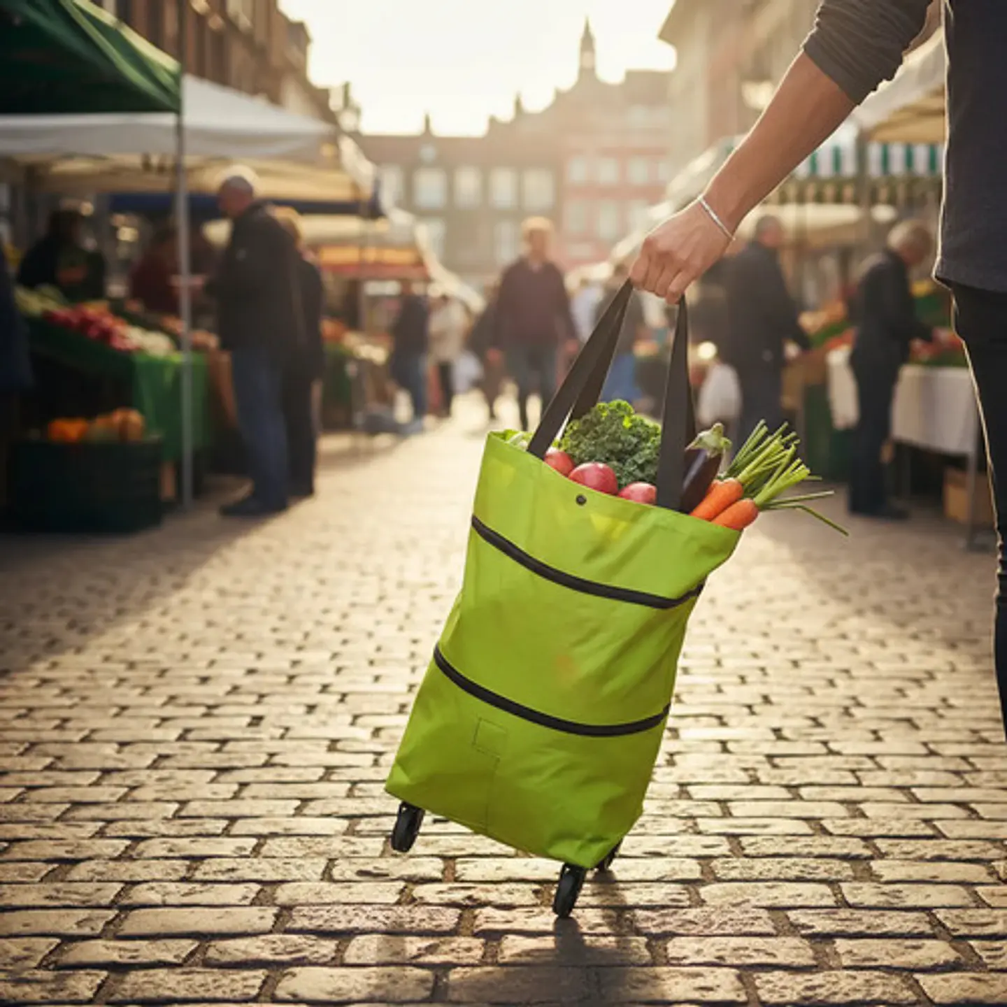 Bolsa De Mercado Carrito Compras Con Rueditas Colores Surti 6