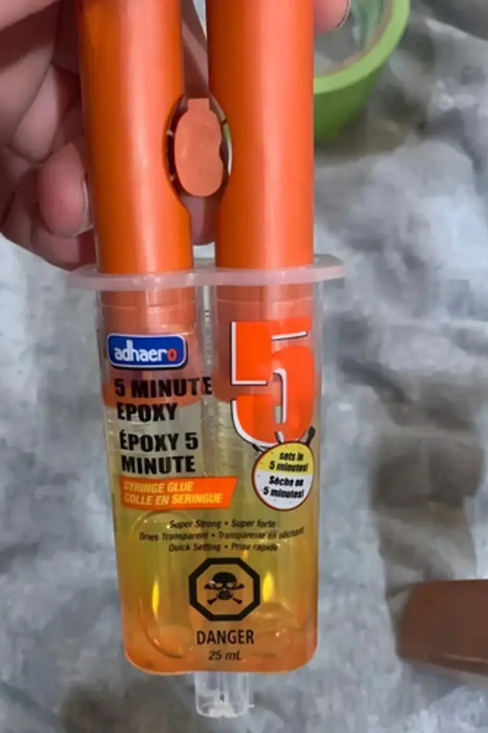 Pegante Epoxico Rapido 5 Minutos Ultra Fuerte Resistente Agua Secado Transparente Adhaero Epoxi5min 2