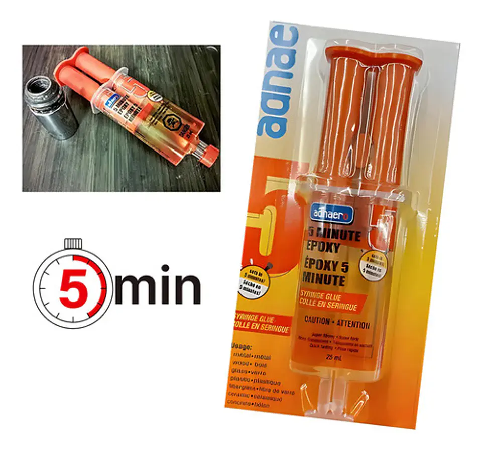 Pegante Epoxico Rapido 5 Minutos Ultra Fuerte Resistente Agua Secado Transparente Adhaero Epoxi5min 10