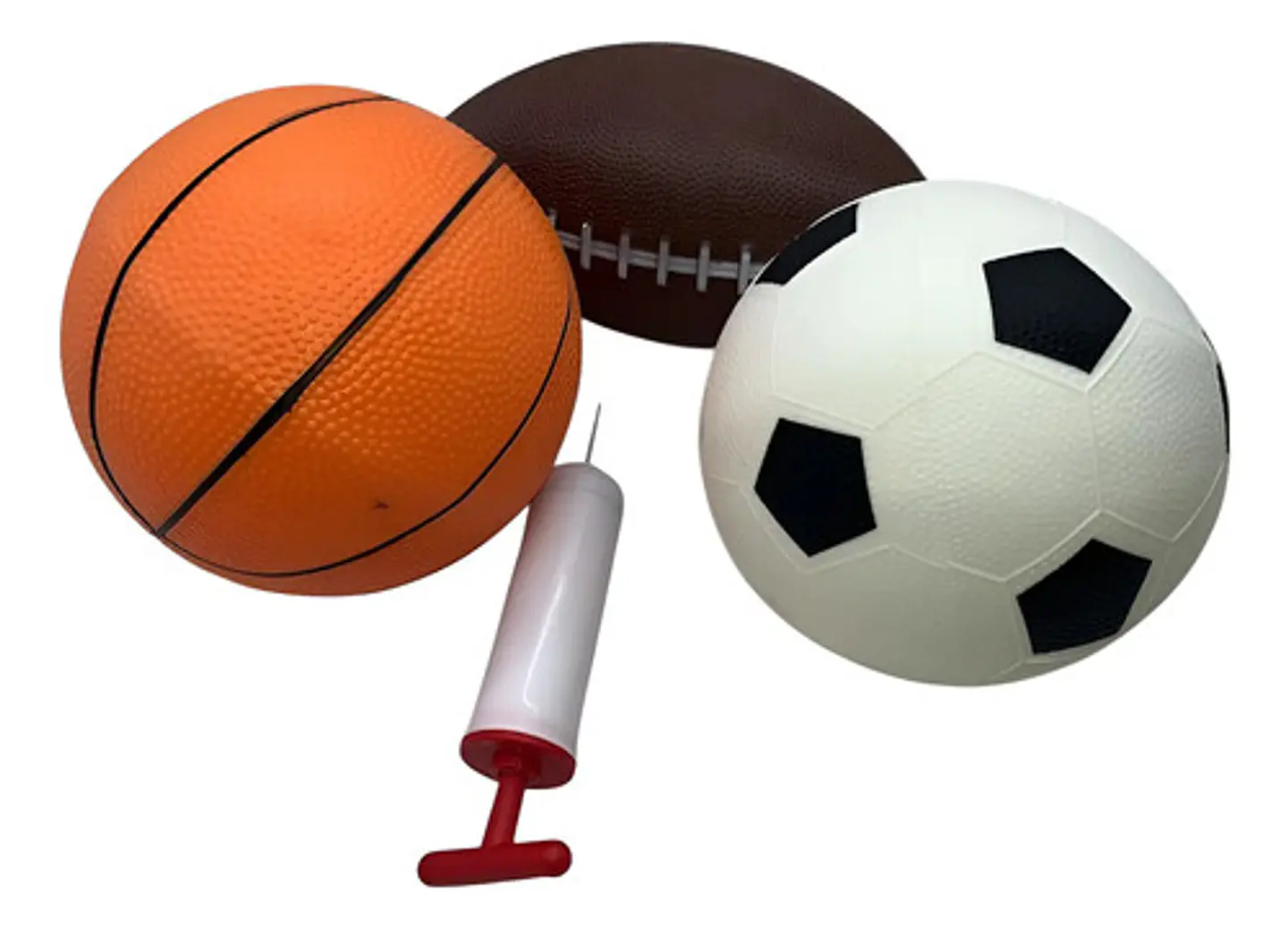 Pelotas En Goma Para Piscina- Fútbol Y Baloncesto, Americano Multicolor 1