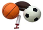 Pelotas En Goma Para Piscina- Fútbol Y Baloncesto, Americano Multicolor - Miniatura 1