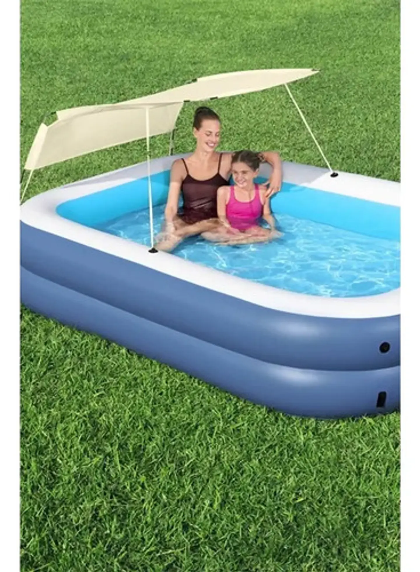 Piscina Alberca Inflable Rectangular Cubierta Bestway Toldo 7