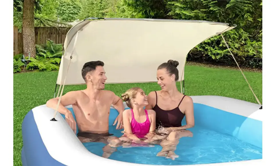 Piscina Alberca Inflable Rectangular Cubierta Bestway Toldo 9