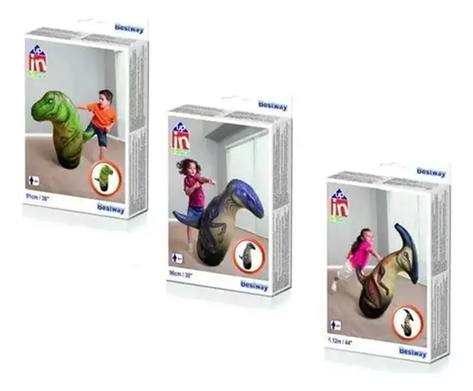 Puching Ball Inflable Dinosaurio 112cm 52287 Parasaurio Color Marrón Claro 5