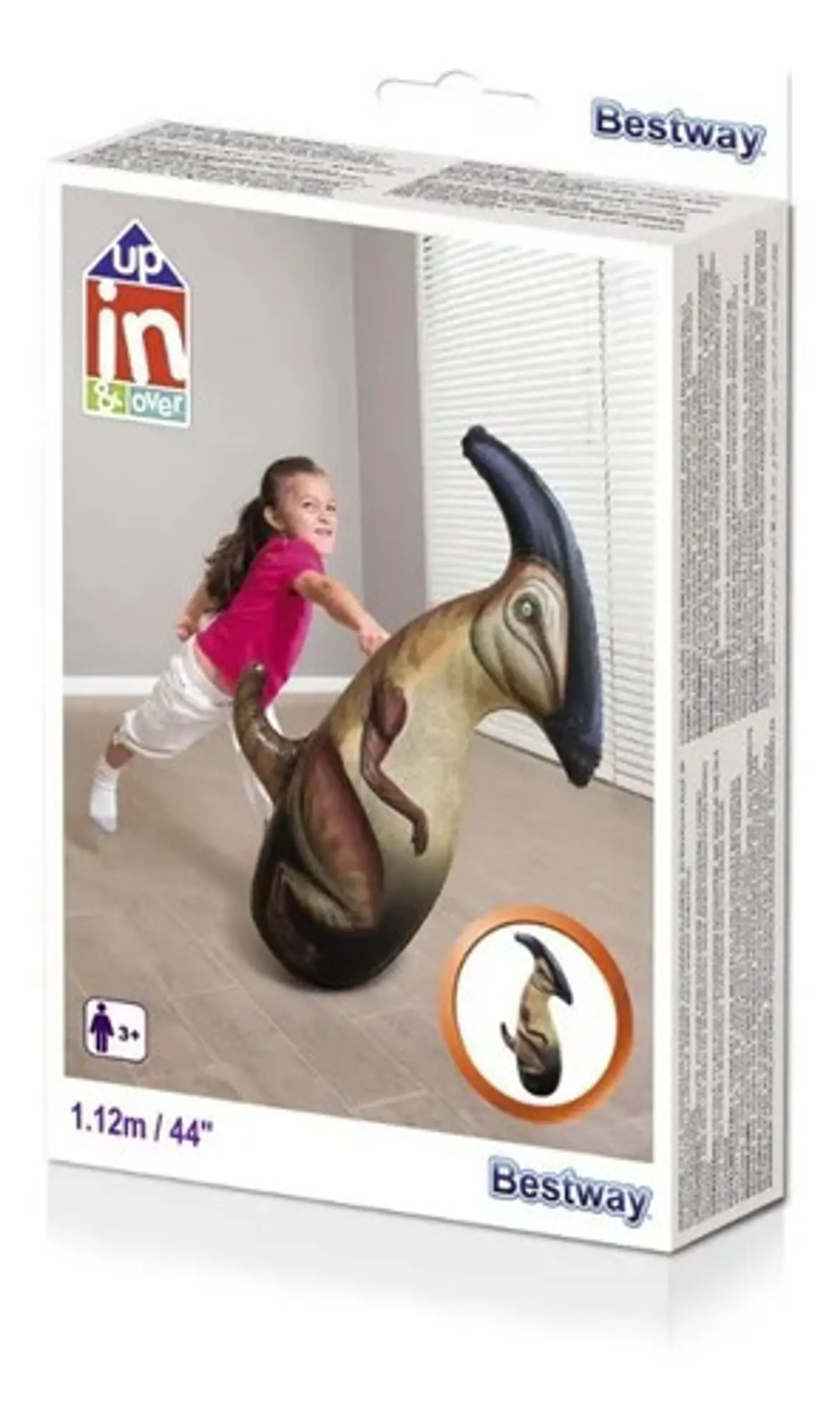 Puching Ball Inflable Dinosaurio 112cm 52287 Parasaurio Color Marrón Claro 10
