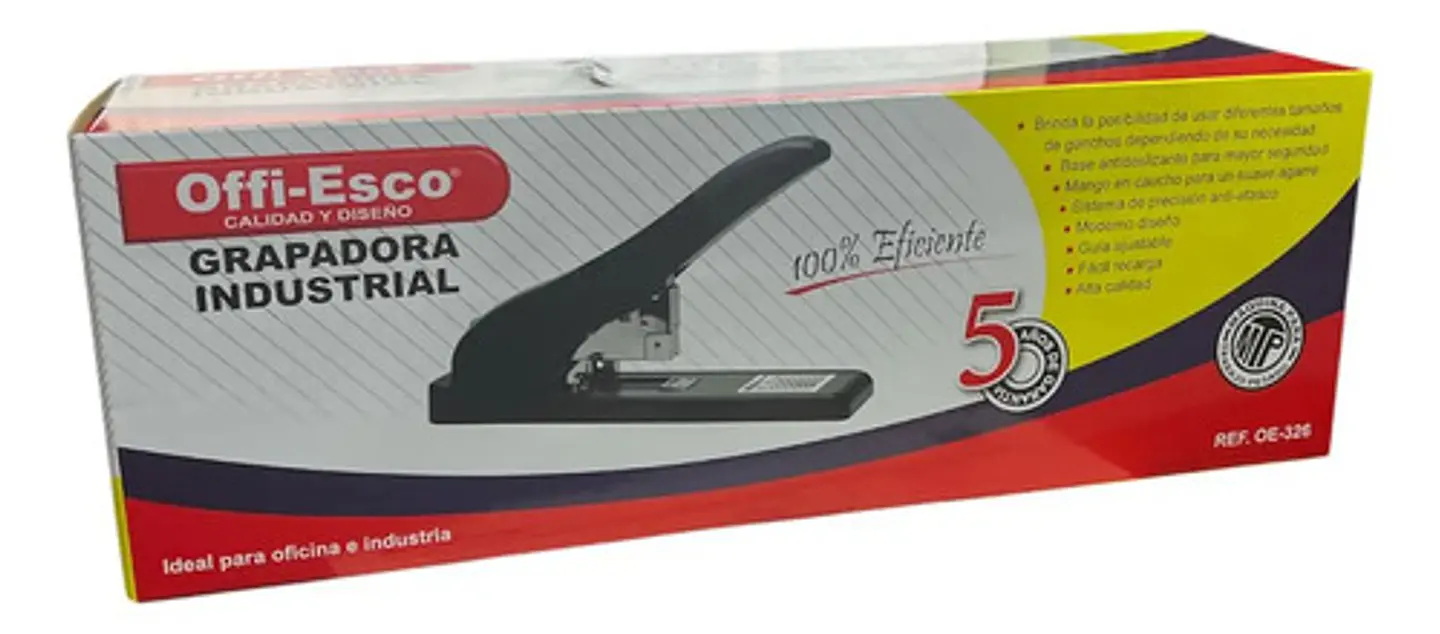 Grapadora Semi Industrial Offi-esco Oe-326 140 Hojas Negra Negro 3