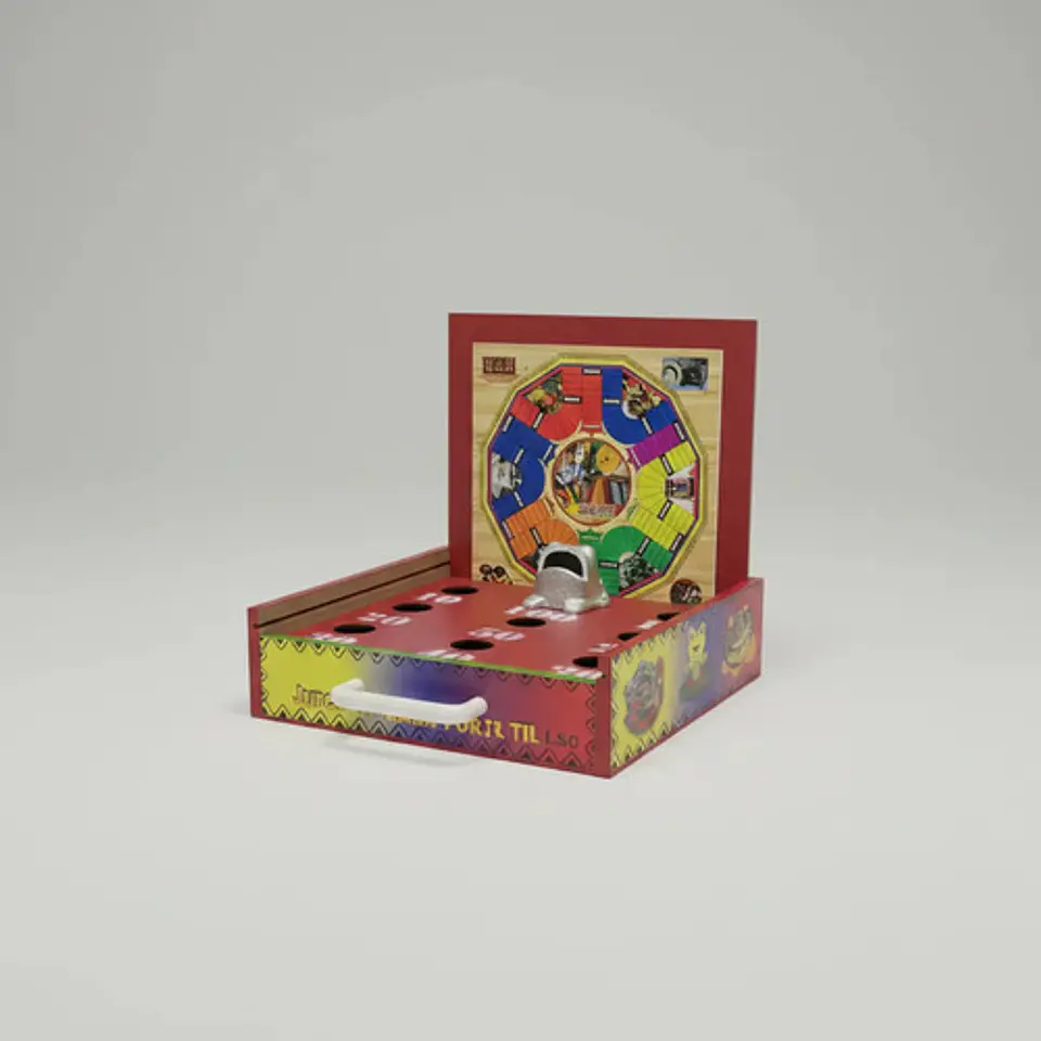 Juego De Rana Portátil En Madera Para Mesa Artesanal 27cm 25