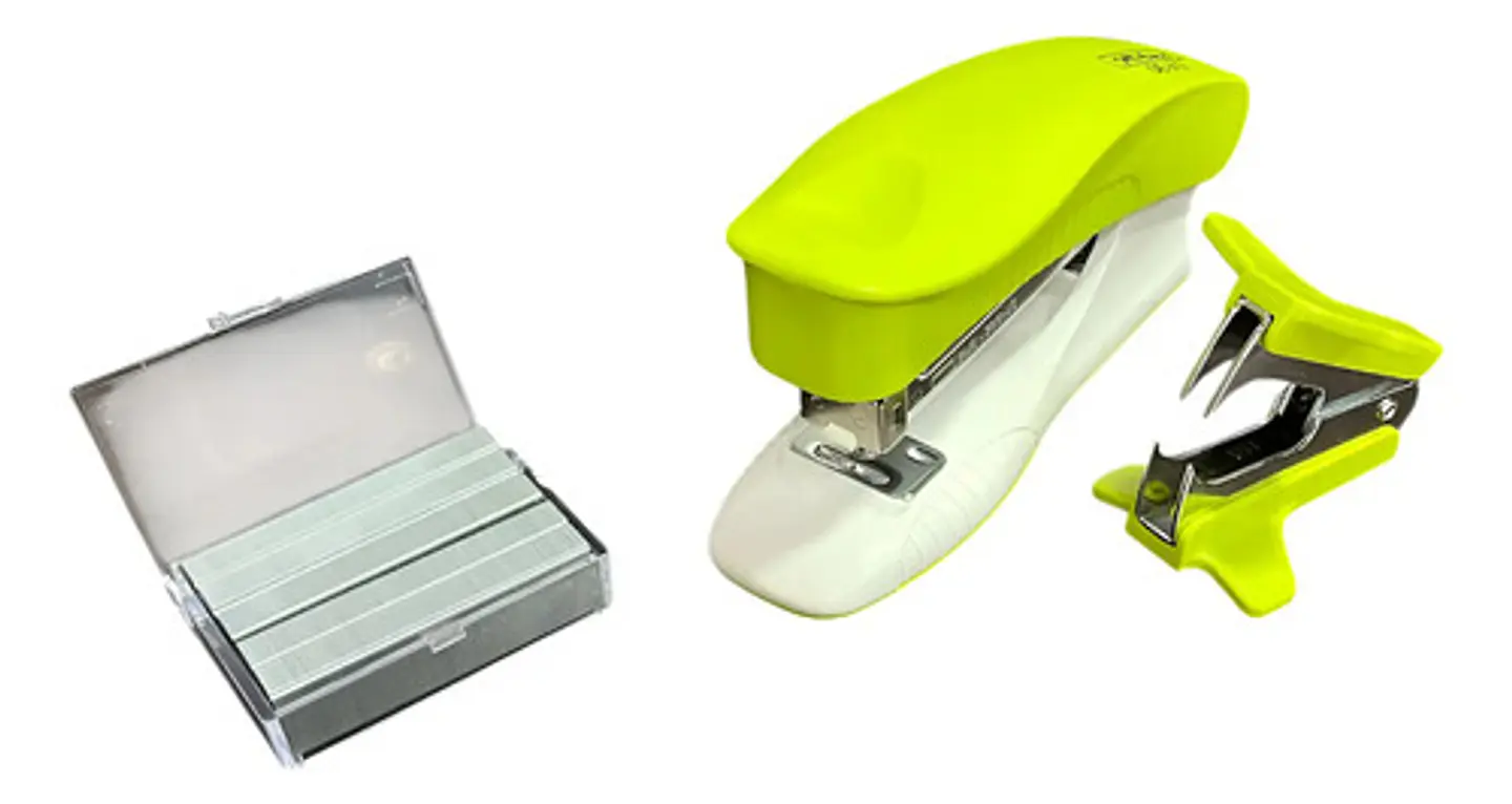 Set Oficina Offi Esco X 3 Cosedora, Ganchos Y Sacaganchos. 1