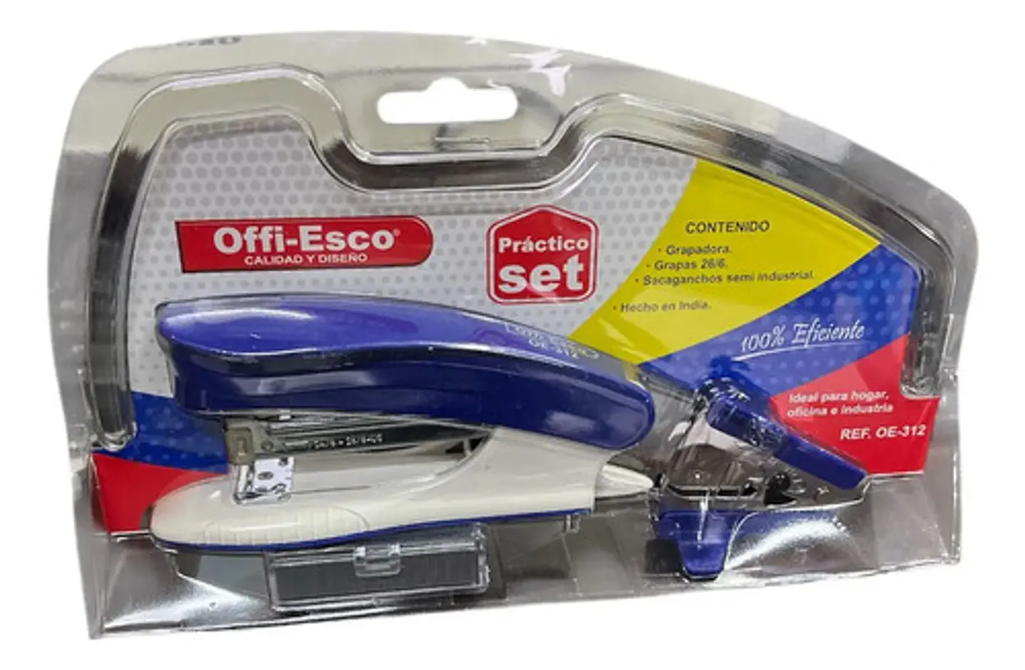 Set Oficina Offi Esco X 3 Cosedora, Ganchos Y Sacaganchos. 5