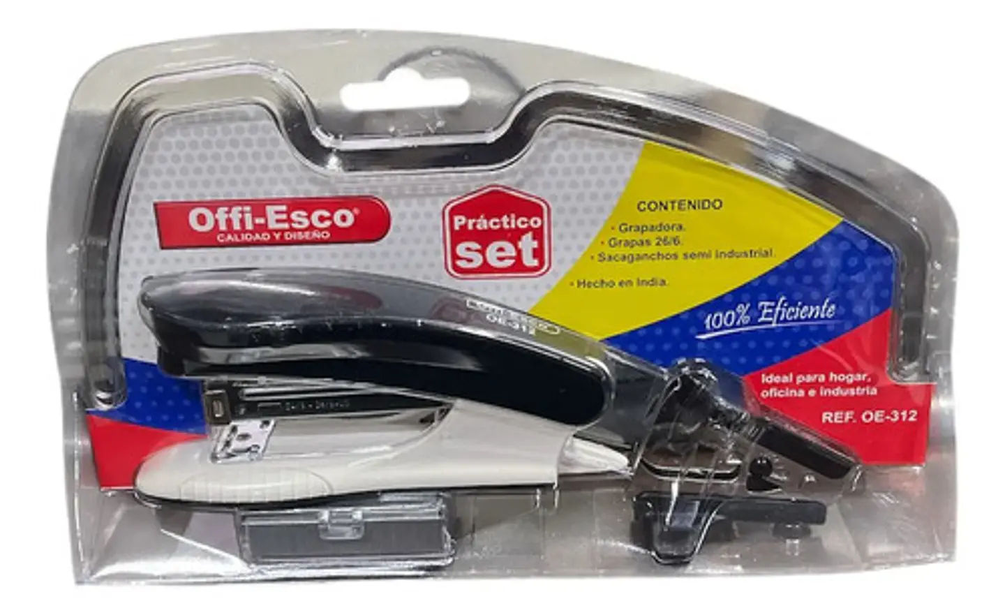 Set Oficina Offi Esco X 3 Cosedora, Ganchos Y Sacaganchos. 8