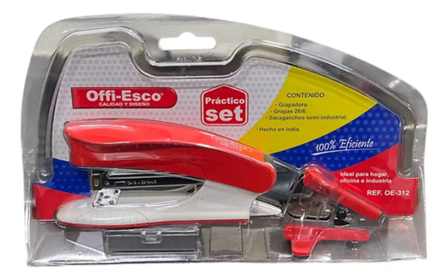 Set Oficina Offi Esco X 3 Cosedora, Ganchos Y Sacaganchos. 11
