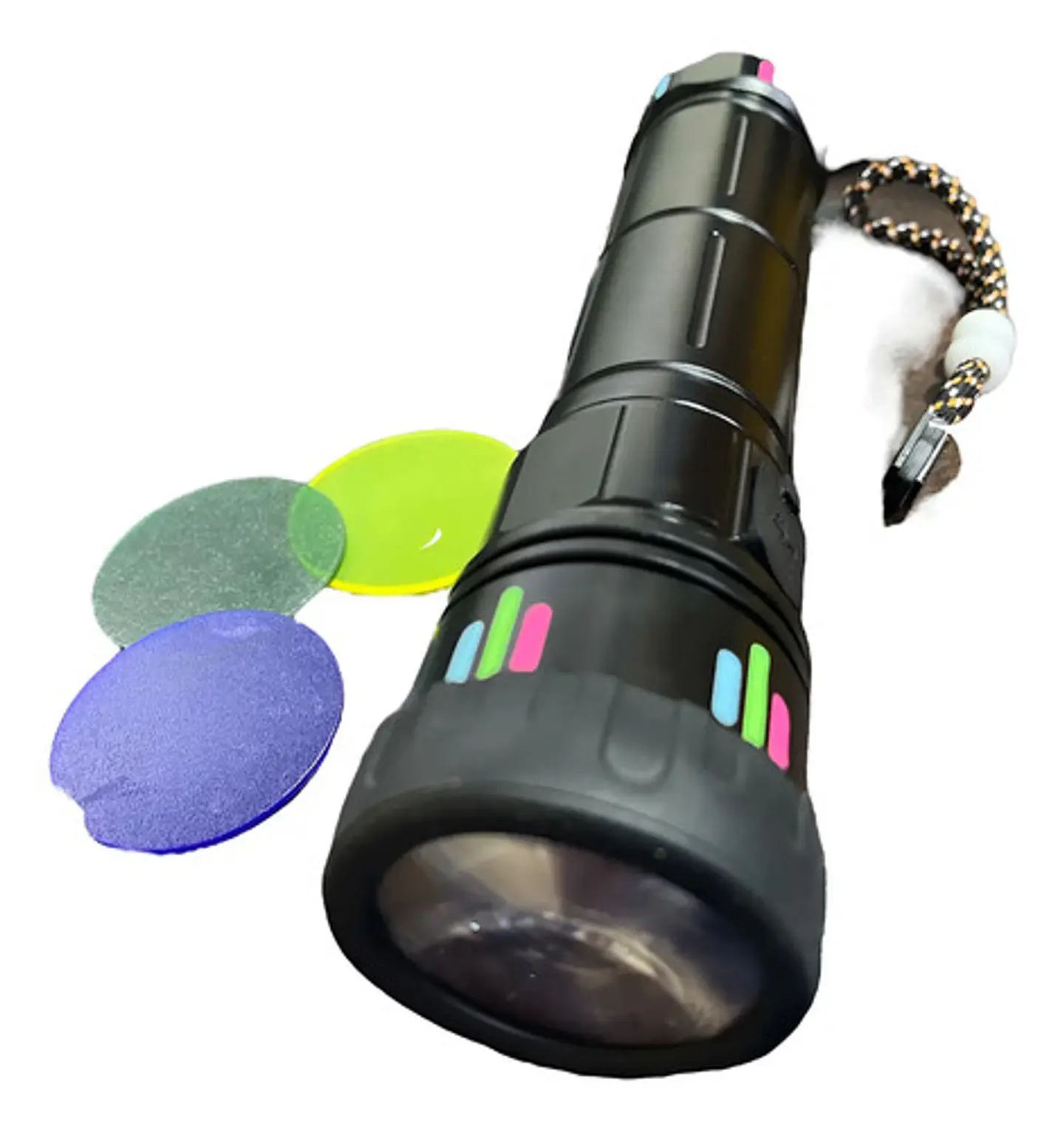Linterna Led Recargable Lentes Intercambiables Zoom Colores 1