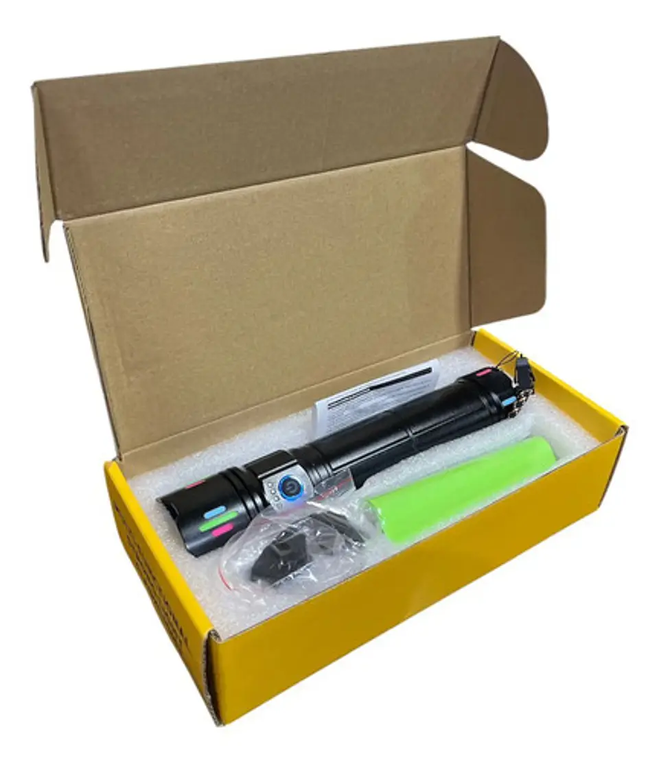 Linterna Led Recargable Lentes Intercambiables Zoom Colores 2