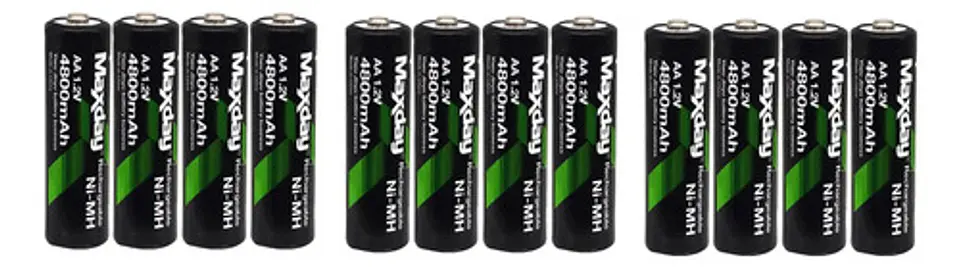 Pila Aa Maxday Ni-mh Cilíndrica Pack 12und Recargables 4800 1