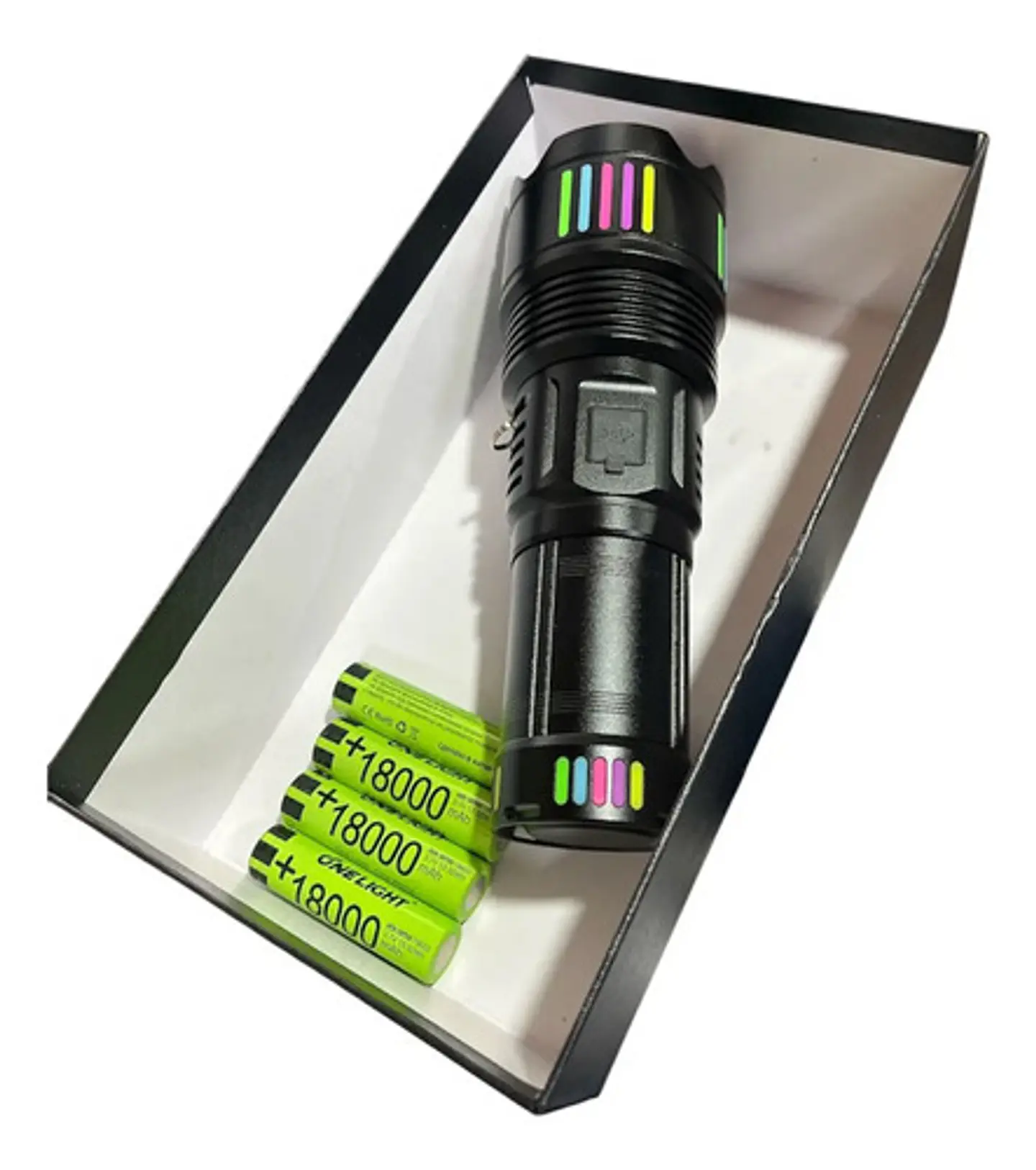 Linterna Led Ajustable Recargable Entrada Usb Maxima Duracio 2