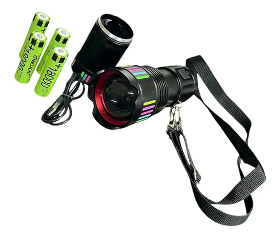 Linterna Led Ajustable Recargable Entrada Usb Maxima Duracio 3