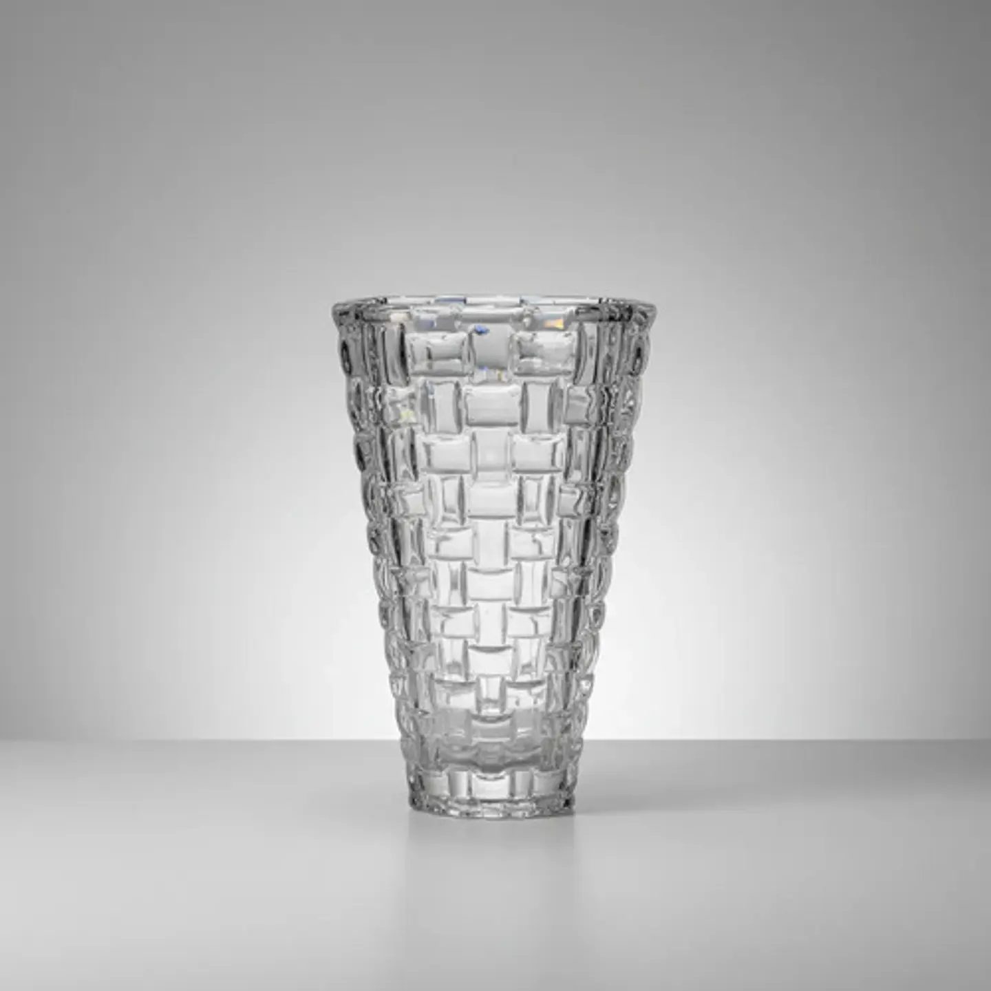 Florero Jarrón Decorativo Minimalist Moderno 19cm Cristal Trenza 1