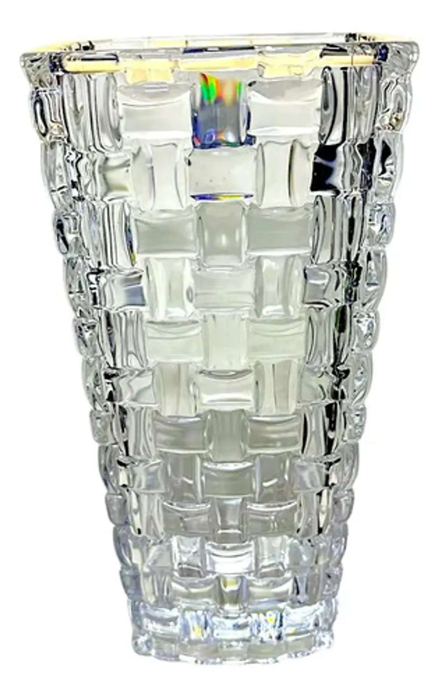 Florero Jarrón Decorativo Minimalist Moderno 19cm Cristal Trenza 4