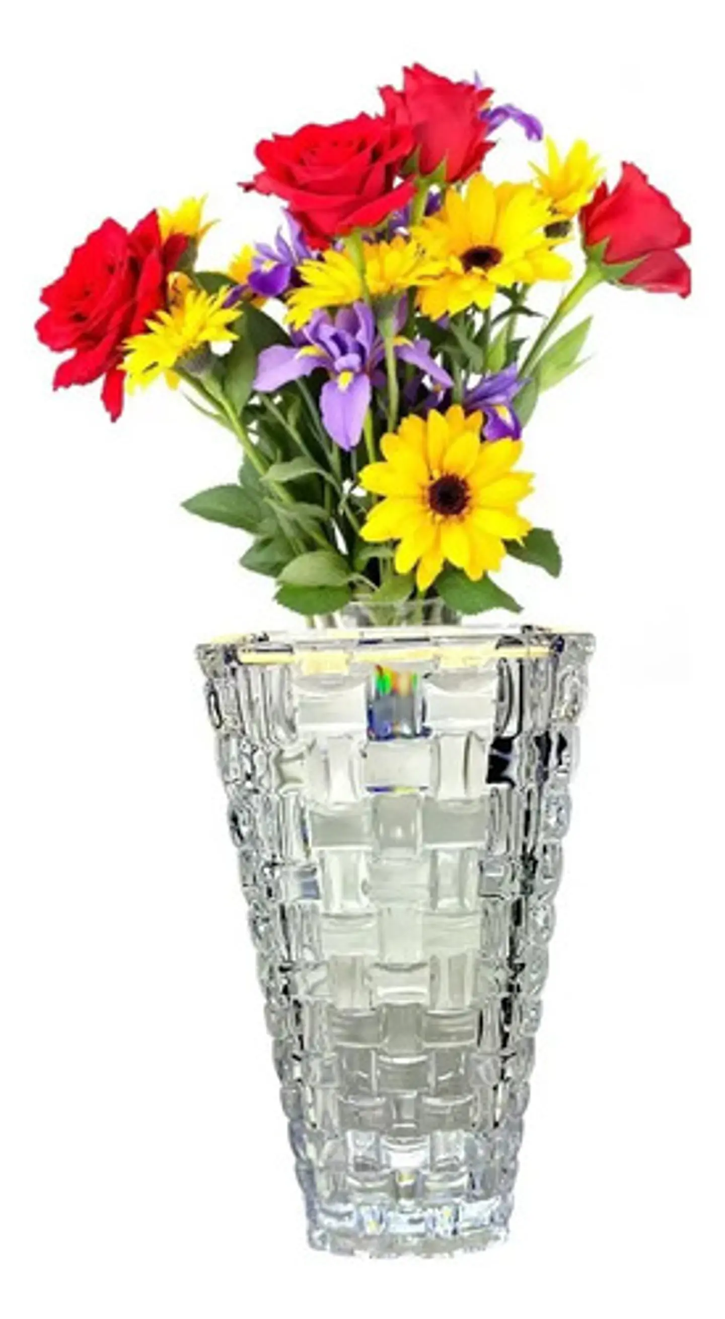 Florero Jarrón Decorativo Minimalist Moderno 19cm Cristal Trenza 5
