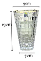 Florero Jarrón Decorativo Minimalist Moderno 19cm Cristal Trenza - Miniatura 6