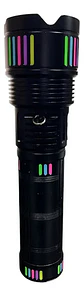 Linterna Led Recargable Puerto Usb Portable Grande Blanco Negro - Miniatura 2