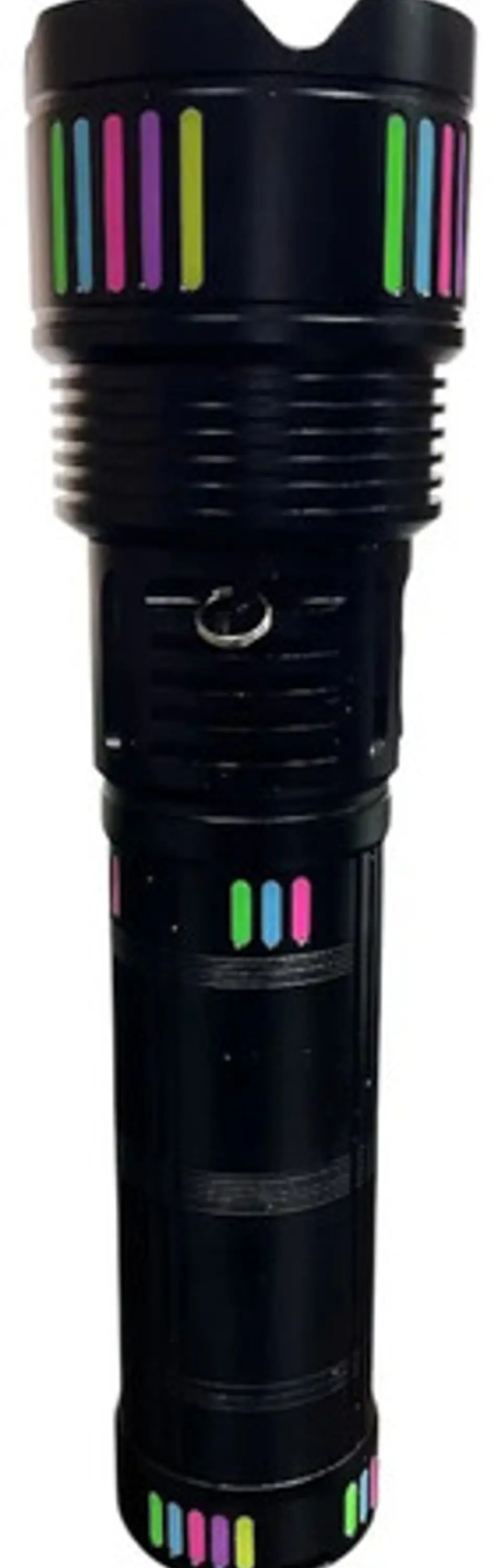 Linterna Led Recargable Puerto Usb Portable Grande Blanco Negro 2