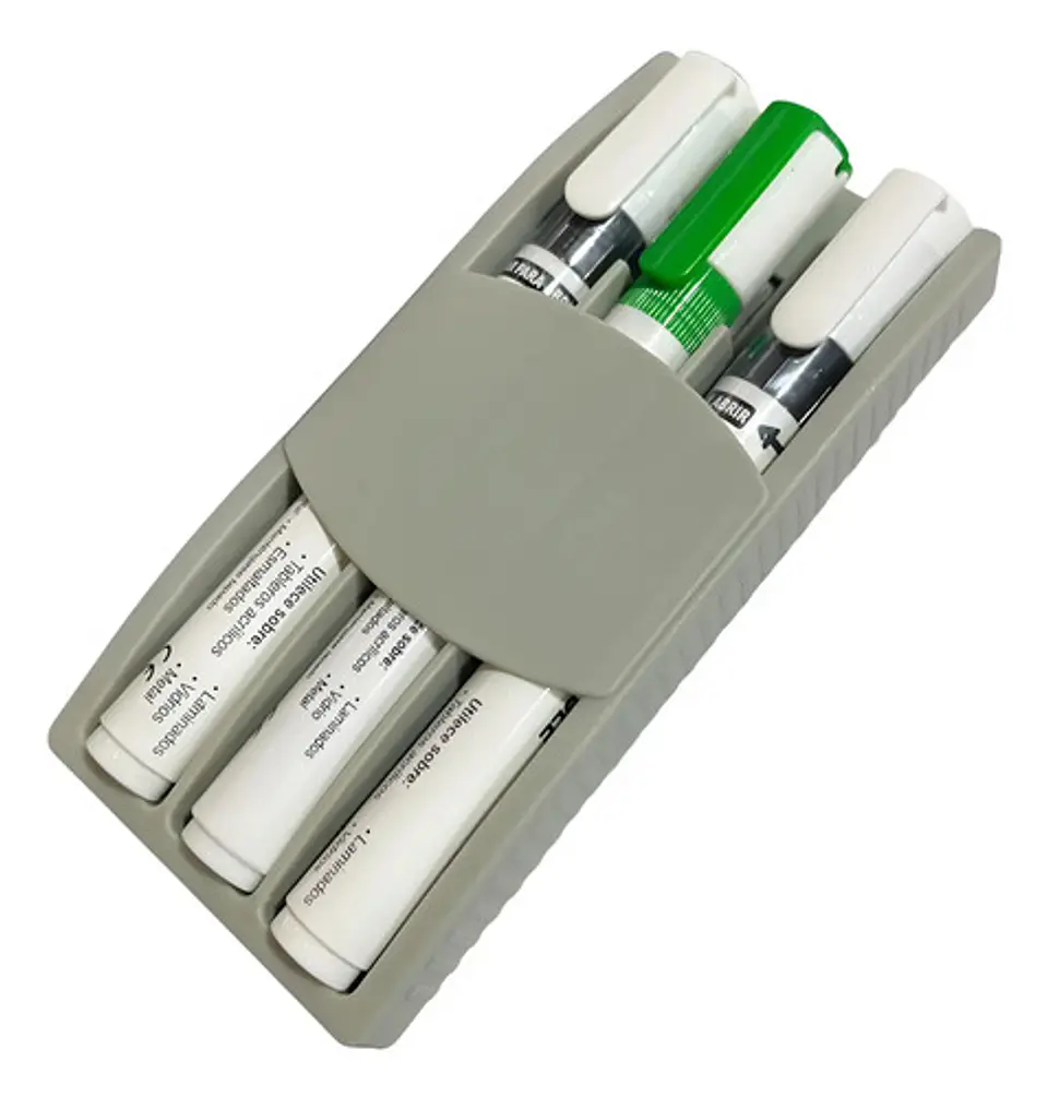 Borrador De Tablero Pizarra +3 Marcadores Borrables Offi 4