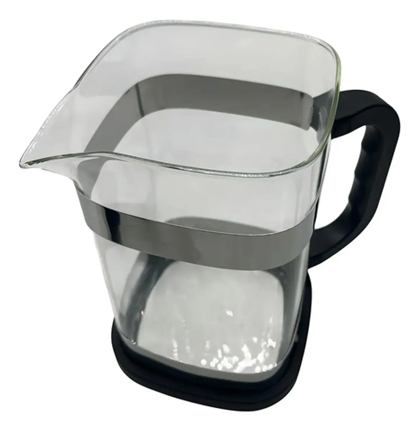 Cafetera Embolo Prensa Francesa 1000cc Vidrio Negra Color Ne Color Negro/cuadrado 2