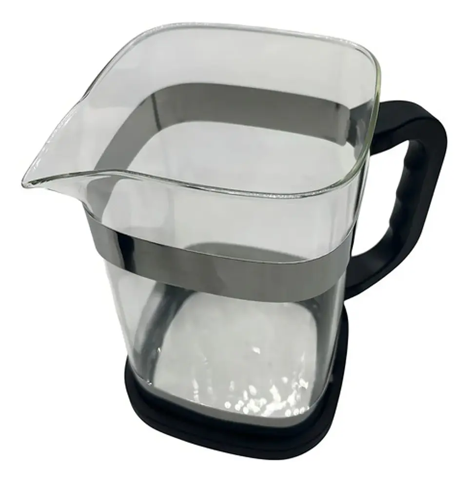 Cafetera Embolo Prensa Francesa 1000cc Vidrio Negra Color Ne Color Negro/cuadrado 2