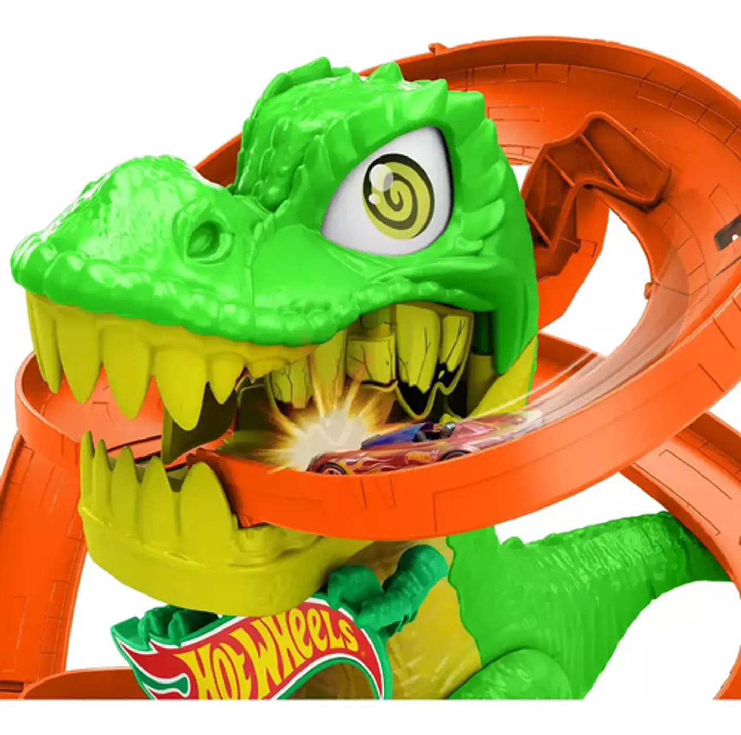 Pista Hot Wheels City T-rex Blaze Battle Mordida Derriba Win 2