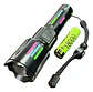 Linterna Led Ajustable Zoom Recargable Super Brillo Usb Blanco Negro - Miniatura 1