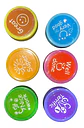 Pack 6 Sellos Escolares Macrooutlet Con Caritas Autotintables Multicolor Rojo - Miniatura 2