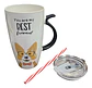 Pocillo En Porcelana Con Tapa Y Pitillo Mascotas 600ml - Miniatura 9