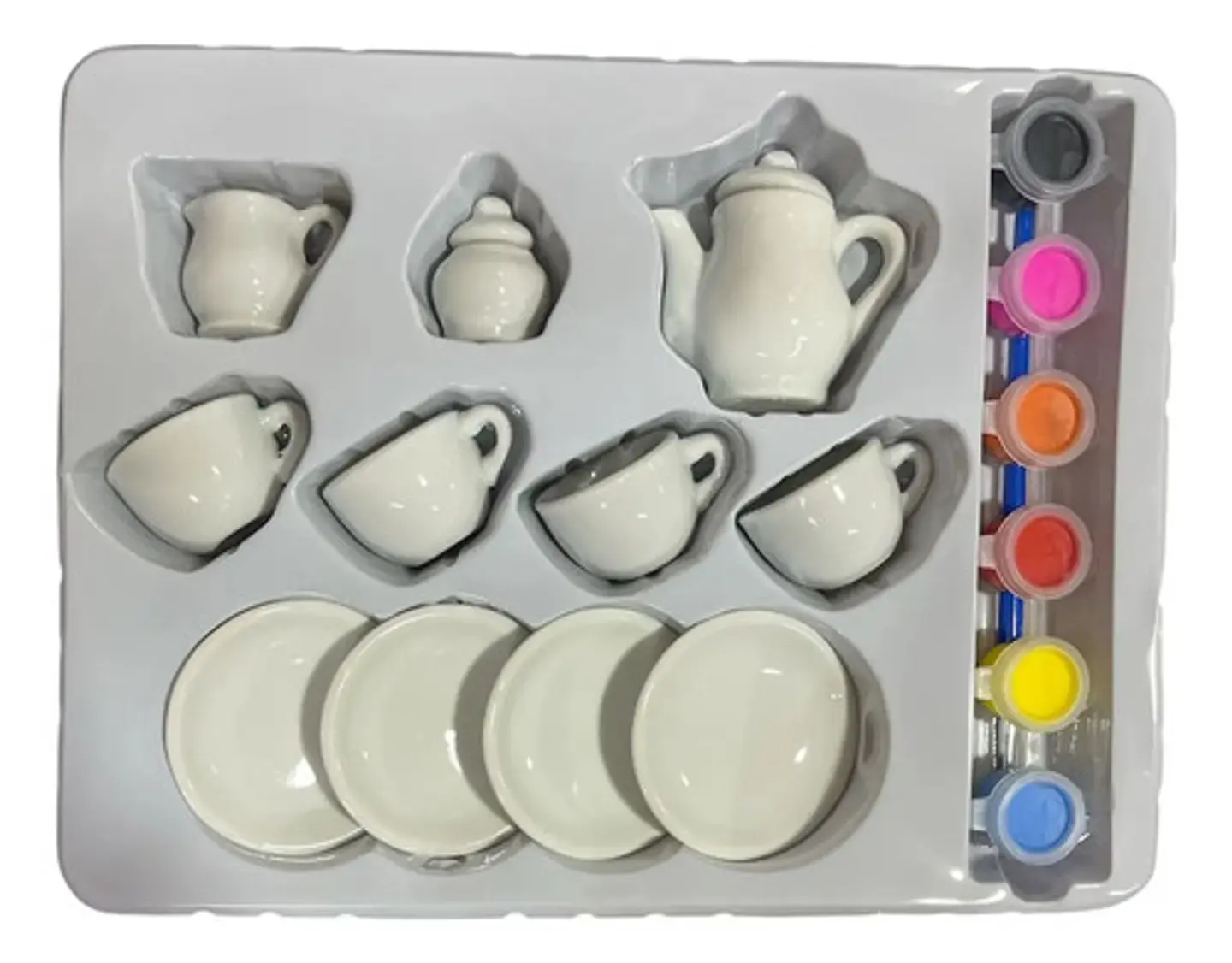 Set De Tazas De Te Para Pintar Ceramica 15 Pcs 3