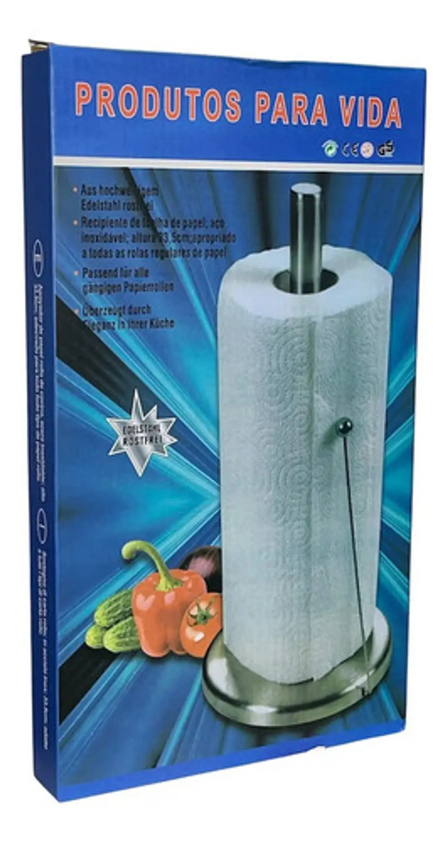 Soporte Para Toallas De Cocina Metalico Antioxido 32cm Plateado 2
