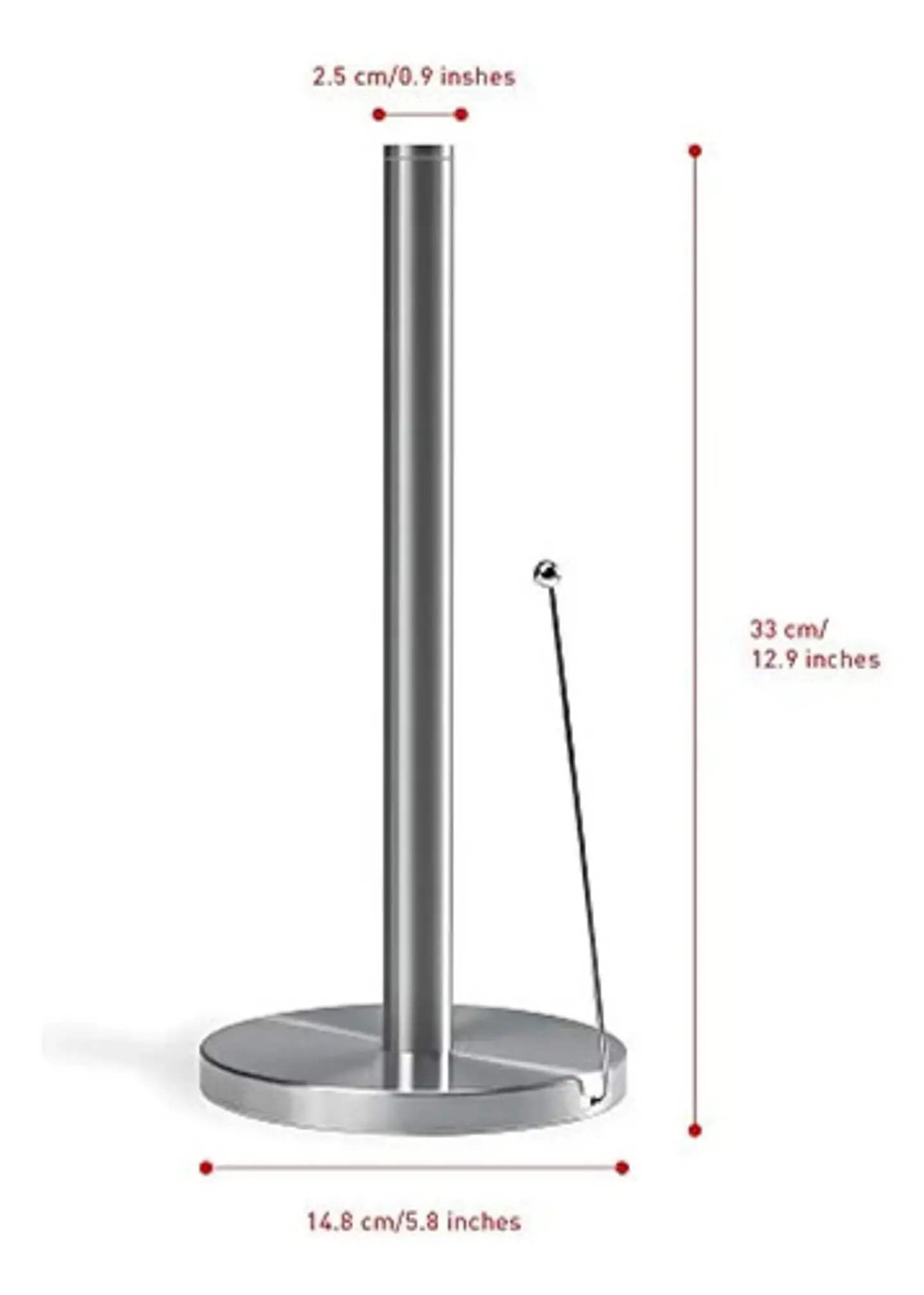 Soporte Para Toallas De Cocina Metalico Antioxido 32cm Plateado 5