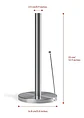 Soporte Para Toallas De Cocina Metalico Antioxido 32cm Plateado - Miniatura 5