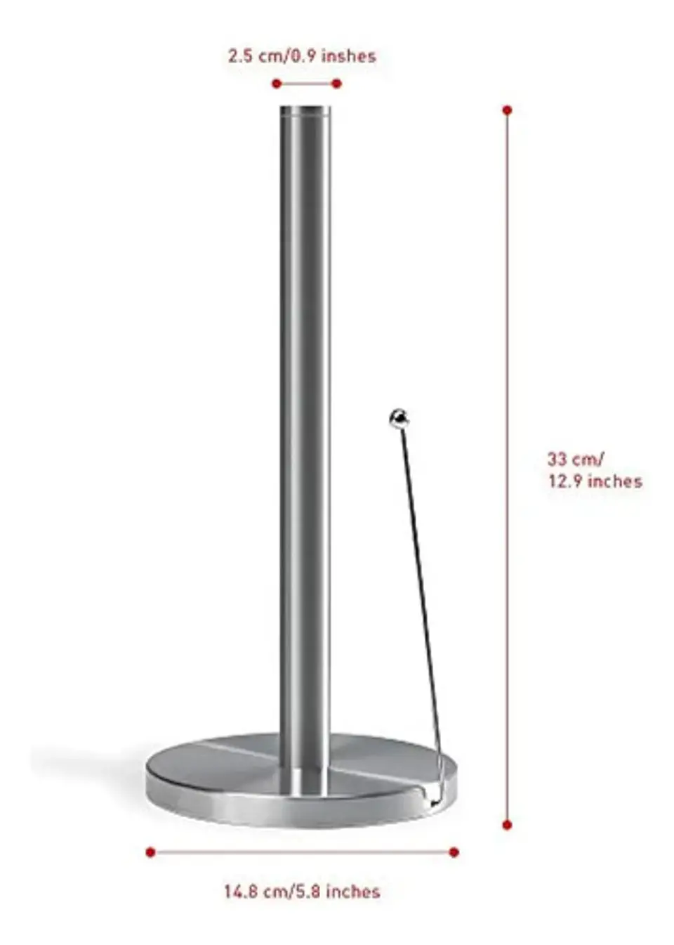 Soporte Para Toallas De Cocina Metalico Antioxido 32cm Plateado 5