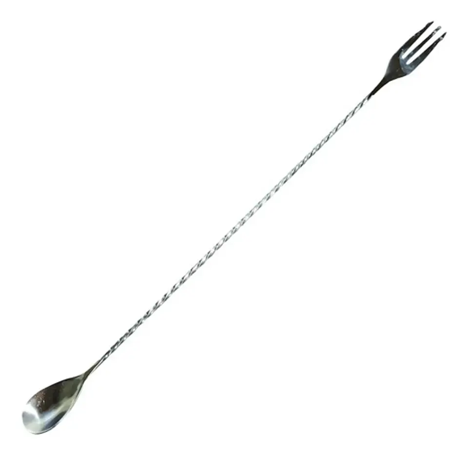 Cuchara/tenedor Cocteles Vatidora Metalica 40cm Plateado 1