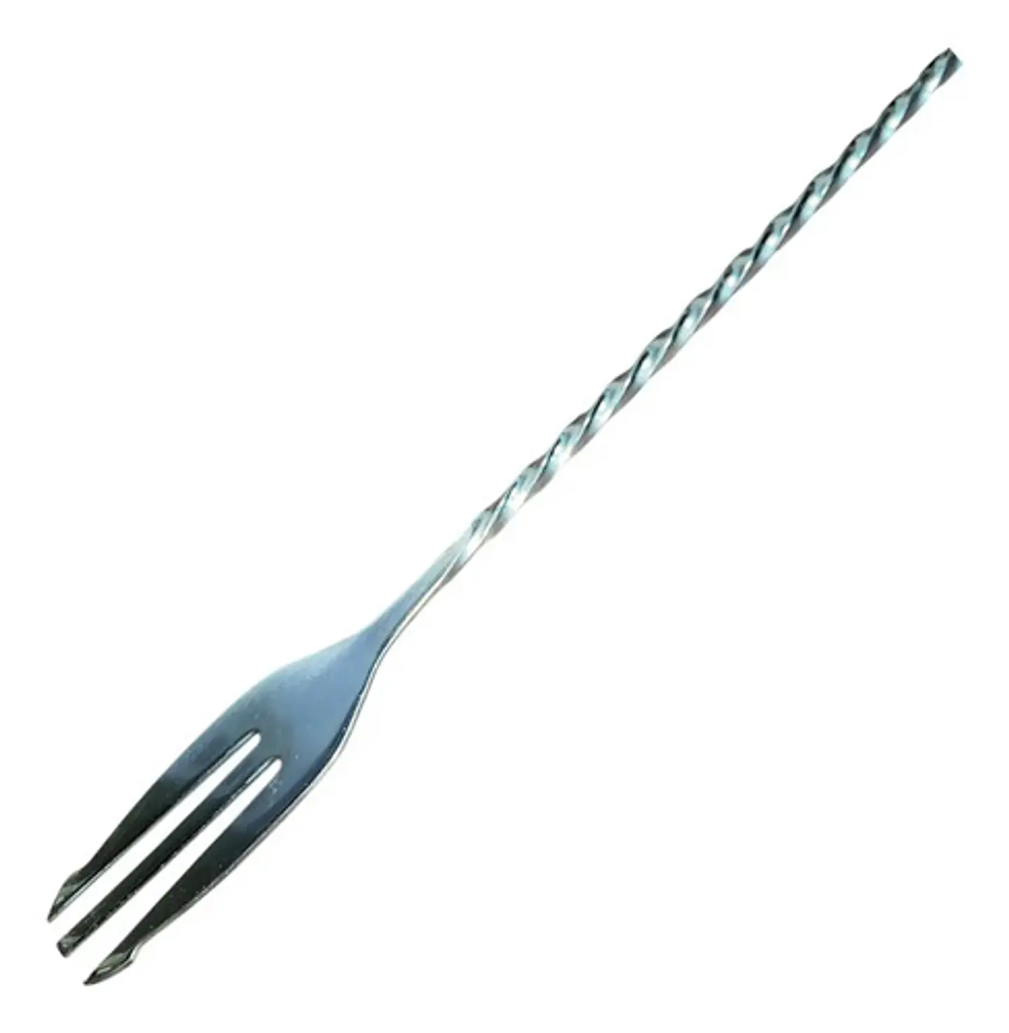 Cuchara/tenedor Cocteles Vatidora Metalica 40cm Plateado 2