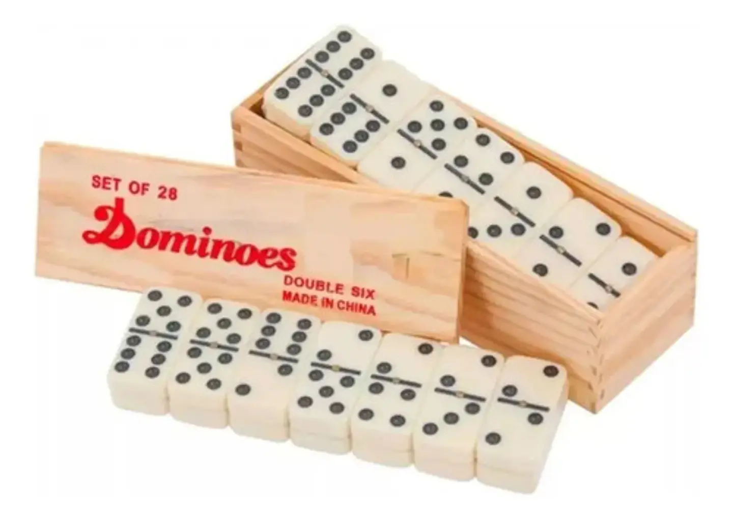 Domino Profesional Caja Madera Ficha Gruesa 54x12mm Guajiro 1
